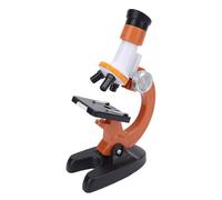 Eujgoov Kit de Science du Microscope Haute Définition pour Enfants avec 4 Toboggans en Verre Vierge, Idéal pour Les élèves et Les Enfants des écoles (Orange)