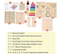 Eujgoov Kit de Xylophone Bricolage 8 Tons, Instrument de Musique Vintage en Bois à Manivelle, Construisez Votre Propre Glockenspiel avec 8 Notes Mélodieuses, Cadeau éducatif pour Les Enfants de 14