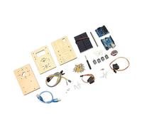 Eujgoov Kit électronique de Suivi Solaire, Ensemble électronique d'apprentissage STEM en Plastique ABS et Bois Massif, Tracker Intelligent à Construire avec 2 Servos 4 Capteurs de Lumière, Projet