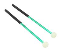 Eujgoov Maillet de Timbale, Maillet de Tambour en Feutre de Laine avec Manche en Alliage et Poignée en Caoutchouc Antidérapant, 2 Pièces Bâton de Timbale en Feutre Doux pour Tambours de Marche,