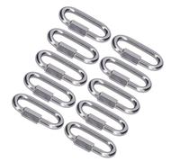 Eujgoov Maillon Rapide en Acier Inoxydable, 304 Solide Sûr pour Charge (M4) | Mousqueton fileté, Résistant à la Corrosion, Installation Facile, Petite Taille pour Chaînes, Cordes, Tentes, Sacs à Dos,