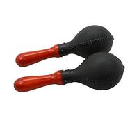 Eujgoov Maracas Shakers Hochets Manche en Bois Boule en Plastique Sables Métalliques Instruments de Percussion à Main pour Spectacle en Direct Fête Concert KTV