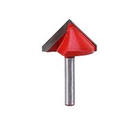Eujgoov Mèche de Routeur à Rainure en V, Tige de 6mm, Coupe-gravure à Double Tranchant pour Acrylique MDF PVC avec 9 Tailles 8mm à 32mm