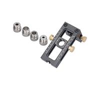 Eujgoov Menuiserie Puncher Locator Kit Réglable De Forage Bagues Punch Pin Fixation Boiserie Vis Jig Foret avec 4 Bagues En Acier Inoxydable
