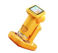 Eujgoov Microscope électronique Portable, Grossissement élevé 1600X, Microscope Numérique Portatif avec écran de 2 Pouces pour Les Projets Scientifiques des Enfants