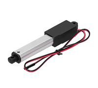 Eujgoov Mini Actionneur Linéaire électrique DC12V, Course de 50 Mm, Faible Bruit, Alliage d'aluminium IP54 pour Ouvre-fenêtre Robotique, Domotique avec Arrêt Automatique et Protection Multiple
