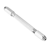 Eujgoov Mini Micro Vrille Manuelle, Perceuse à étau à Double extrémité en Acier Blanc 0-3 Mm, Poignée Antidérapante, Pince Stable, pour le Perçage Artisanal de Bois et de Corne d'os en Plastique
