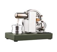 Eujgoov Mini Modèle de Moteur Stirling, Kit d'expérience de Physique de Combustion Externe, Jouet Scientifique avec Lampe à Alcool en Métal, Générateur d'alimentation de Bureau pour Adultes et