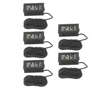 Eujgoov Mini Thermomètre Numérique ABS Thermomètre électronique 5 Pièces | Mini thermomètre numérique ABS, compteur de température électronique, affichage intégré, en temps réel pour réfrigérateur,