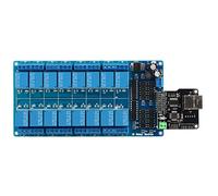 Eujgoov Module de Contrôle de Relais Ethernet 16 Canaux avec Port RJ45, Télécommande pour Appareils Ménagers, Serveur Web intégré, Compatible avec les Appareils Domestiques Intelligents