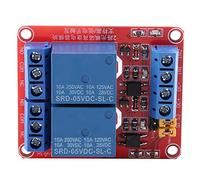 Eujgoov Module de Relais de Canal à 2 Canaux Haut et Bas Niveau Optocoupler Isolement Ordinateur USB Controctor 24V Double Opto to Relais Interface (5V)