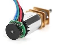 Eujgoov Moteur à Engrenages avec Encodeur Moteur à Engrenages en Métal 6 V 2 W Phase AB 30 Tr/min à 70 Tr/min Couple élevé à Faible Bruit pour Robot à Monter Soi-même, Jouet, Suivi de Voiture,