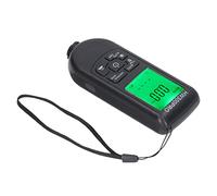 Eujgoov Outil Numérique d'épaisseur de Revêtement avec ABS, Compteur de Peinture Portable pour Métal Automobile, Plage 0-2000 μm, Arrêt Automatique pour la Fabrication et le Contrôle qualité (BLACK)