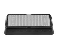 Eujgoov Pierre à Aiguiser 400 Grains 1000 Double Face avec Base Antidérapante, Meule 2 en 1 pour Couteaux de Cuisine, Outils, Conception à Trou Ovale Qui Collecte les Copeaux Métalliques pour un