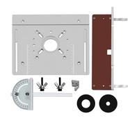 Eujgoov Plaque D Insertion pour Table de Défonceuse Lot de 4, Alliage D | Plaque Robuste de 23,9 X 20,1 Pouces, Compatible avec les Coupe Bordures électriques et les Machines à Graver, Perçage de