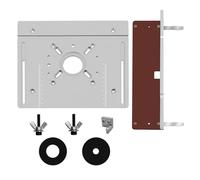 Eujgoov Plaque D Insertion pour Table de Défonceuse Lot de 4, Alliage D | Plaque Robuste de 23,9 X 20,1 Pouces, Compatible avec les Coupe Bordures électriques et les Machines à Graver, Perçage de