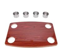 Eujgoov Plateau de Table de Remplacement pour Camping-Car, Rectangulaire, Marin, 23.62x15.75 Pouces, avec Bordure en Métal, Anti-Rayures, pour Bateau-dinette, Camping-Car