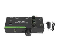 Eujgoov Platine Vinyle Professionnelle Mini Préampli Phono 10 Hz-20 KHz MM MC Commutation de Mode pour Tourne-disque (Prise UE)