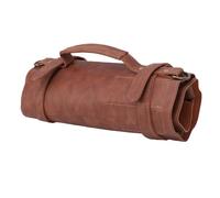 Eujgoov Pochette en Rouleau pour Coupe-Sculpture, Sac à Outils en Rouleau, Organisateur 10 Emplacements en Cuir PU Portable avec Bandoulière Amovible et Doublure Douce pour Ciseaux à