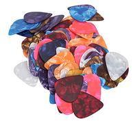 Eujgoov Points de Guitare Colorés Ensemble de Choix de Celluloïd avec 0,46 Mm 0,71 Mm,96 d'épaisseur Picks de Guitare Cédets Capo Acoustique Capo Accessoires Men Bass Electric Jazz Beatles Étui