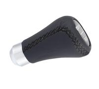 Eujgoov Pommeau de Levier de Vitesse Universel pour Voiture, Cuir PU Métallique, Levier de Vitesse à 6 Vitesses, Installation Facile pour la Plupart des Véhicules, Comprend Trois Tuyaux pour un