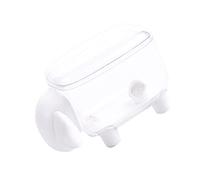 Eujgoov Porte-coton-tige, Boîte à Cure-dents en Plastique, Conception de Mouton de Rangement Pratique pour l'organisation de la Salle de Bain (WHITE)
