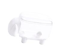 Eujgoov Porte-coton-tige, Boîte à Cure-dents en Plastique, Conception de Mouton de Rangement Pratique pour l'organisation de la Salle de Bain (WHITE)