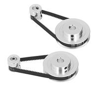 Eujgoov Poulie de Distribution en Alliage d'aluminium, Roue Synchrone 20T 60T pour Imprimante 3D avec Courroie de 7,87 Pouces, Fraisage CNC, Tour de Perçage, Machine de Fraisage, Transmission