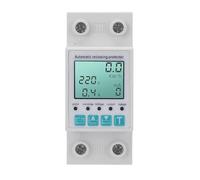 Eujgoov Protecteur de Réenclenchement Automatique Écran LCD Numérique Protecteur de Surtension 63A pour Compteur D'énergie de Disjoncteur Intelligent avec Matériau ABS et Pa66