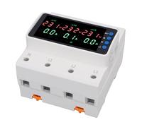 Eujgoov Protecteur de Tension triphasé, Protection Contre Les Surtensions et Les sous-tensions Réglables avec Affichage LED, Réenclenchement Automatique, pour Installations électriques