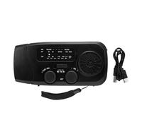 Eujgoov Radio d'urgence Radio Solar Hand Powered Am FM NOAA Alerte Météo avec Lampe de Poche 2000mAh pour Le Camping en Plein Air Préparation d'urgence
