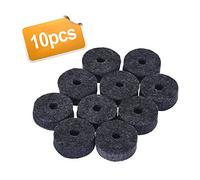 Eujgoov Rondelle en Feutre pour Support de Cymbale, 10 Pièces, Tampons de Batterie Gris de Taille Moyenne, Accessoires Ronds en Feutre Doux pour Cymbales et Supports Crash