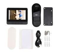 Eujgoov Sonnette Vidéo sans Fil avec écran 4,3 Pouces 1080P 8MP HD 170 Vision Nocturne Grand Angle Système D'interphone de sécurité à Domicile Bidirectionnel