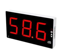 Eujgoov Sonomètre Mural, Décibelmètre Numérique ABS avec écran LCD de 3 Pouces, Alerte Lumineuse Clignotante Rechargeable de 30 à 130 DB de Type C pour Salle de ureau, Bar, KTV