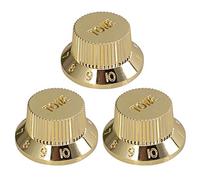 Eujgoov ST SQ Électrique Guitare Bouton Caps Guitare Volume Tonalité Contrôle Potentiomètre Caps Or 2T1V Deux Tuck in, Une Glissière, Ensemble de Trois