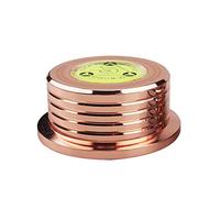 Eujgoov Stabilisateur de Poids D'enregistrement avec Niveau à Bulle, Détection de Vitesse 50Hz, Pince à Disque pour Tourne-disque (Or Rose)