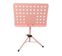 Eujgoov Support de Livre de Musique Professionnel Support de Partition Pliable à Hauteur Réglable avec Construction en Métal ABS Robuste et Sac de Transport pour Musiciens, Chefs (PINK)