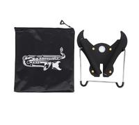 Eujgoov Support de Saxophone Pliant Réglable et Portable, Support de Saxophone Alto Noir en Acier Inoxydable avec Bouche de Cloche Rembourrée Douce, Pratique pour L'exposition