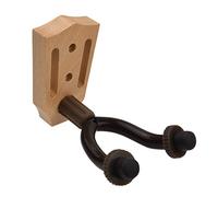 Eujgoov Support Mural pour Guitare en Bois de Hêtre, Support en Fer avec Joug Réglable en Caoutchouc de Silicone, Installation Facile pour Basse Acoustique électrique, Violon, ukulélé, Home Studio