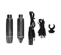 Eujgoov Système de Microphone à 2,4 GHz Récepteur de Microphones D'émetteur Compact, adapté au Caméscope, équipement de karaoké, avec Une Durée de Vie de la Batterie 7H pour Divers