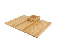 Eujgoov Table à Bras de canapé Construction Bambusoideae 2 en 1, Plateau Antidérapant et Porte-gobelet pour Accessoires de Meubles de Salon