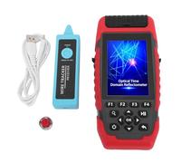 Eujgoov Testeur à Fibre Optique OTDR, Tester 1310/1550 NM 24DB / 22DB avec écran Tactile de 3,5 Pouces pour L'ingénierie du Câble de Communication en Fibre