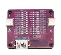 Eujgoov Testeur de Câble USB TC 24 Type C, Panneau de Contrôle de Fil USB A, Outil de Diagnostic de continuité LED pour la Définition des Broches du Câble de Chargement