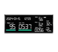 Eujgoov Testeur de qualité de L'air de Bureau 9 en 1, Compteur de qualité de L'air Intérieur, Moniteur D'intérieur Rechargeable 3000mAh, Alliage D'aluminium pour un Usage Domestique