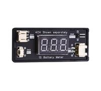 Eujgoov Testeur de Tension de Batterie RC, Compteur 1S à 4 Canaux | Connecteurs Micro JST 1,25 et PH2,0, Précision 3,65 V 4,20 V 4,35 V, Corps Compact 7,3 Cm, Bateau RC et Quadcoptère