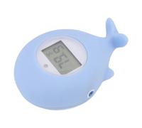 Eujgoov Thermomètre à Baignoire pour bébé Thermomètre Précis Smart, Alarmes Clignotantes Silencieuses, Forme de Baleine Mignonne, Affichage LCD, Matériaux Sûrs Abs, avec Rappels Doux, pour une