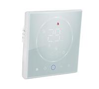 Eujgoov Thermostat Intelligent pour Bureau à Domicile, Thermostat Programmable Mural avec Affichage LED, Contrôle Précis du Chauffage par écran Tactile, économie d'énergie Vocale de 5 à 95 °F (White)