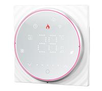 Eujgoov Thermostat Régulateur de Température Intelligent, écran LCD intégré, économie d'énergie 5A pour Le Chauffage au Sol de la Maison, Boîte Dissimulée 86 (White)