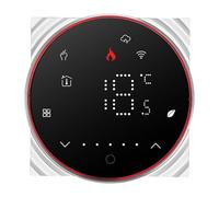 Eujgoov Thermostat Régulateur de Température Intelligent, écran LCD intégré, économie d'énergie 5A pour Le Chauffage au Sol de la Maison, Boîte Dissimulée 86 (Black)