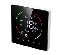 Eujgoov Thermostat WiFi Intelligent avec écran Tactile LED, Contrôleur de Température Programmable pour Chauffage au Sol, Installation DIY, Charge 3 A, humidité, Météo, Contrôle par Application,